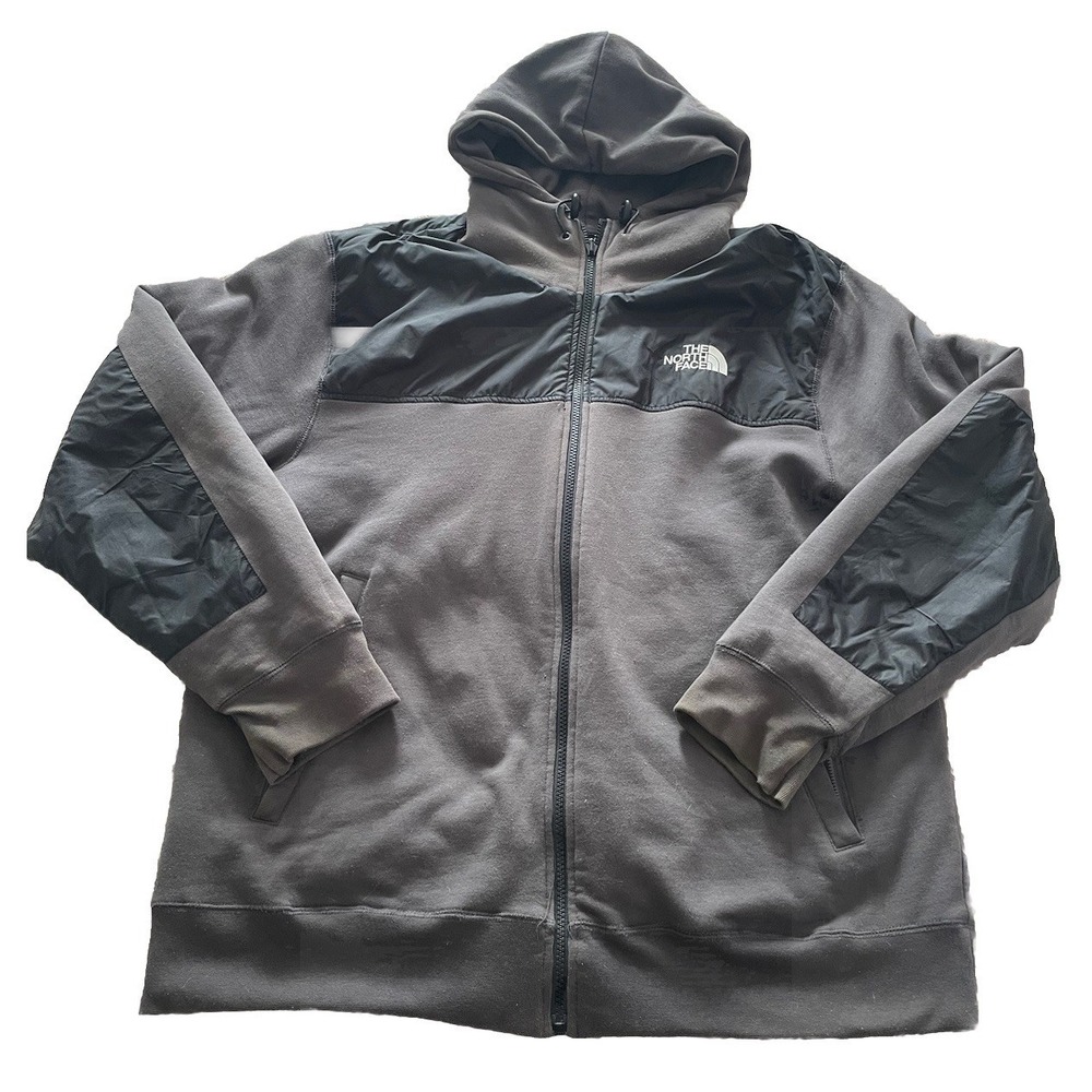 North Face Men's XL Black and Gray Double sided Puffer Jacket Reversible - Picture 9 of 11